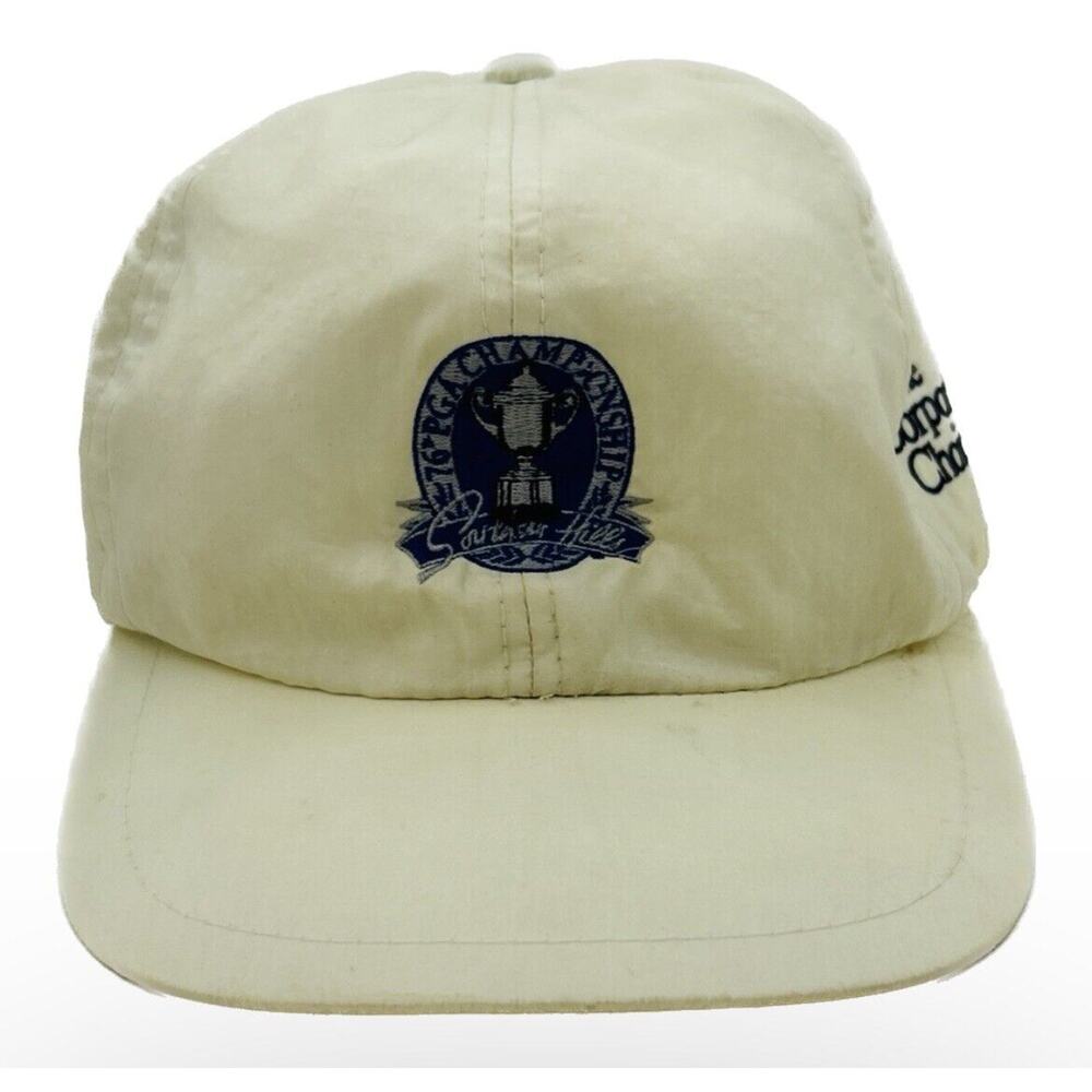 VTG 1976 PGA Golf Championship Hat Southern Hills Rare Hat Cap WHITE SILK COTTON